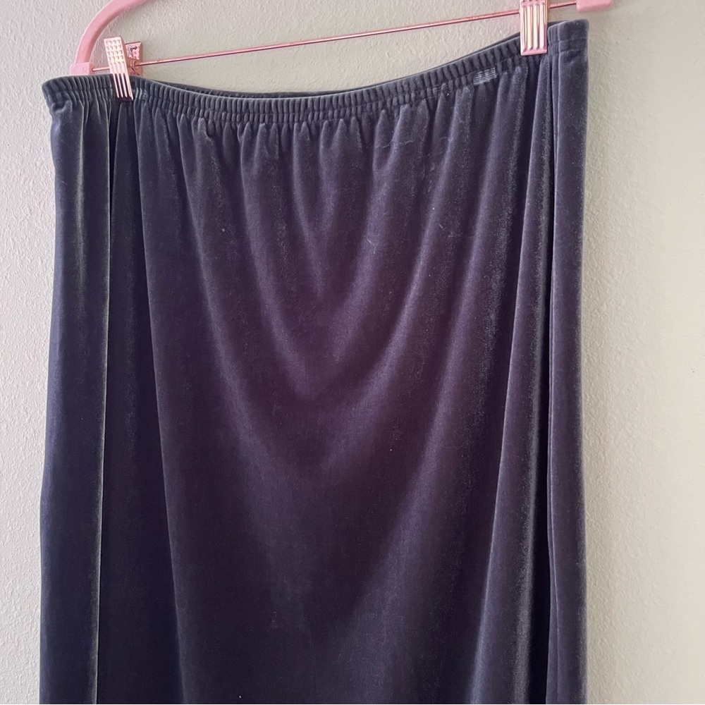 J. Jill Vintage Velvet Maxi Skirt Size XL 90s Holiday Goth Witchy - Picture 3 of 6